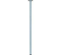 Pied de table carré fixe acier époxy blanc, 80 cm Blanc G