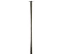 Pied de table cylindrique fixe acier brossé gris, 80 cm