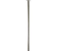 Pied de table cylindrique fixe acier brossé gris, 80 cm