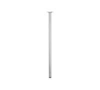 Pied de table cylindrique fixe acier chromé gris, 80 cm