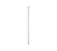 Pied de table cylindrique fixe acier époxy blanc, 80 cm