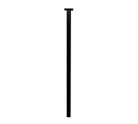 Pied de table cylindrique fixe acier époxy noir, 80 cm