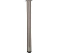 Pied de table cylindrique réglable HETTICH - acier brossé gris - hauteur 70-73cm