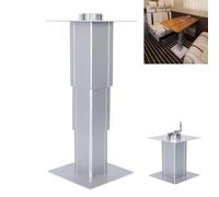 Pied de table de camping-car avec supports de montage, hauteur réglable et amovible en alliage d'aluminium pour terrasse, yacht, caravane et chambre