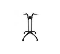 Bolero Pied de table Brasserie en fonte, noire, 720(H) x 620(W)mm, hauteur standard, poids : 15 kg, intérieur et extérieur, pieds réglables, plateaux jusqu'à 800 mm de diamètre, HC298