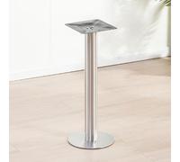 Pied de table en métal robuste - Pied de bureau à colonne simple de 95 cm d'épaisseur - Support tubulaire épais pour bar et comptoir de petit-déjeuner, capacité de charge de 300 kg, argenté