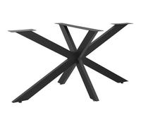 Pied de Table Oberau DIY avec Embouts de Protection 150 x 78 x 71 cm Noir Mat