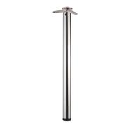 Pied de table / pied de support - aspect acier inoxydable Ø 6 cm x 70,5 cm pi...