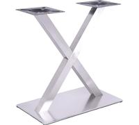 Pied de table Pied de table en acier inoxydable Pied de table 70cm en forme de X Pied de table double Gastro Table