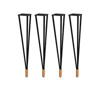 Pied de Table Pied Meuble 4pcs Pieds de Table en Épingle à Cheveux Pieds de Meubles en Métal Robuste, 3 Tiges, Style Industriel, pour Table Basse Coiffeuse Ordinateur Bureau Bureau Table à M