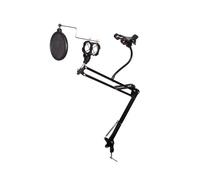 PIED DE TABLE POUR MICROPHONE AVEC SUPPORT POUR SMARTPHONE - RÉGLABLE