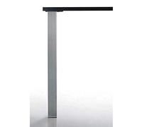 Pied de table quadra 80 x 80 mm - Décor : Aspect inox brossé - Hauteur : 870 mm - CAMAR