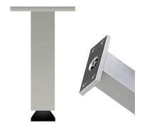 Pied de Table Reglable, 4 Pièces Pied Table a Manger Pieds de Meuble Argent Pieds Meuble Ssalle de Bain Aluminum Alloy | Anodisé Pattes Chaise Hauteur: 6-40cm Canapé Casier Bricolage 20cm/7.9"