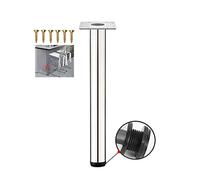 Pied de table réglable en acier inoxydable pour bar à petit déjeuner, tube rond, support de meubles, support de meuble 150 kg, capacité de charge 100 cm, idéal pour les îlots de cuisine et plans de