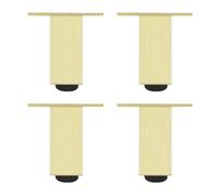 Pied de Table Réglable, Lot de 4 Pieds Meuble Doré Pieds Cuisine Carré Pied de Fauteuils Aluminum Alloy | Anodisé Jambe Canapé Hauteur Optionnelle: 6-60cm Cabinet Chaise Bureau Armoire 6cm/2.4"