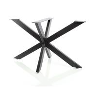 Pied de Table Spider Piètement Noir Araignée 71x68x120cm Pieds croisés Support