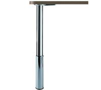 Pied de Table Studio Réglable en Hauteur 79,5 - 97,5cm Support Ø 5cm Chrome Max