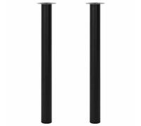 vidaXL Pied de table télescopique 2 pièces Noir 710–1100 mm