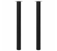 vidaXL Pied de table télescopique 2 pcs Noir 710 mm - 1100 mm