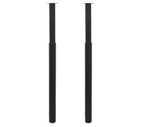 Pied de table télescopique - ASHATA - Noir - Réglable 710-1100 mm - Métal - 2 pcs