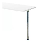Pied de table télescopique réglable en acier inoxydable pour table de salle à manger, design pliable, hauteur réglable de 30 à 150 cm, rehausseur push-pull, finition argentée, épaisseur 54 cm.
