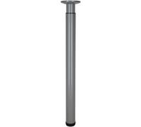 Interges Pied de Table télescopique en Aluminium Zoom diamètre 50 mm Hauteur 730 à 1100 mm Fixation Platine Finition Gris