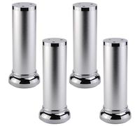 Pied de table vissable, 4 Pièces Jambes en métal de Bricolage Argent Pieds Meuble Cuisine Aluminum Alloy | Anodisé Pattes Chaise Hauteur: 6-40cm Tables à Manger Commodes Casier Bricolage 20cm/7.9"