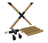 Pied de table X WOOD - 710 x 778 mm - hêtre brut Interges