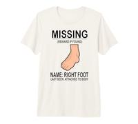 Pied Droit manquant - Amputé du Pied Droit Cool T-Shirt Haut de Gamme