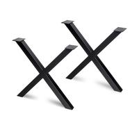 Pied en croix pour table - hauteur 695 mm - jeu de 2 - noir - Cross EMUCA