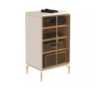 Pied Enceinte Armoire Audio Professionnelle KTV Jukebox, Armoire d'amplificateur, d'équipement de Support, vidéo Studio(Blanc,60 * 45 * 95CM)