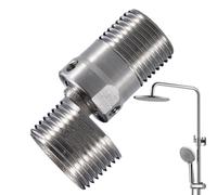 Pied incliné avec robinet en acier - pied d'angle réglable à 360 degrés | Connecteur de douche debout angulaire | Adaptateur coudé solide monté pour salle de bain