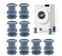 Pied Machine a Laver Réglables, 8pcs Pied Anti Vibration Machine a Laver, Hauteur Réglable de 10cm, Pour Machines à Laver SéChoirs Et Meubles,Réfrigérateur