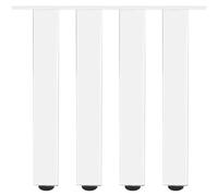 Pied Meuble Blanc, Lot de 4 Pieds Table Carré Pieds de Canapé Réglable Pied Cuisine Aluminum Alloy | Anodisé Pattes pour Armoire Hauteur Optionnelle: 6-60cm pour Bricolage Casier Tiroirs 33cm/13"