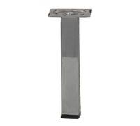 Pied meuble carré HETTICH fixe acier chromé gris Gris G