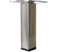 Pied meuble carré HETTICH fixe acier brossé gris Gris G