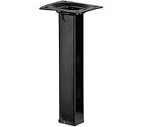 Pied meuble carré HETTICH fixe acier époxy noir Noir G