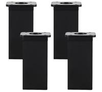 Pied meuble cuisine, 4 Pièces Pieds d'armoire de meubles Pied Table Basse Metal Pieds de table Aluminum Alloy | Anodisé Pattes Armoire Hauteur: 3-40cm Casier Tabourets Réfrigérateur 25cm/9.8"