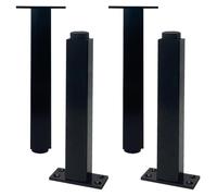 Pied meuble cuisine, 4 Pièces Pieds d'armoire de meubles Pied Table Basse Metal Pieds de table Aluminum Alloy | Anodisé Pattes Armoire Hauteur: 3-40cm Casier Tabourets Réfrigérateur 25cm/9.8"