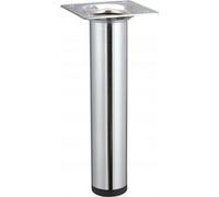 Pied meuble cylindrique HETTICH fixe acier chromé gris Gris G