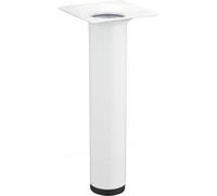 Pied meuble cylindrique fixe acier époxy blanc