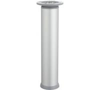 Pied meuble cylindrique réglable acier mat gris