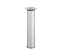 Pied meuble cylindrique réglable acier mat gris