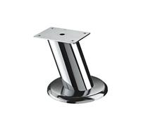 Pied meuble design fixe acier chromé gris