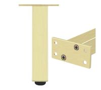 Pied Meuble Doré, Lot de 4 Pieds Table Carré Pieds de Canapé Réglable Pied Cuisine Aluminum Alloy | Anodisé Pattes pour Armoire Hauteur Optionnelle: 6-60cm pour Bricolage Casier Tiroirs 33cm/13"