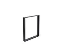 Pied meuble rectangle fixe métal brut noir