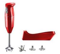 bamix cordless PLUS Set avec mixeur plongeant sans fil, Station de charge, Couteau, Disque fouet, Disque mélangeur, Inox, 250 W, 3 vitesses, Fabriqué en Suisse, Rouge