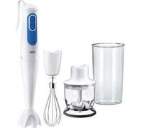 Pied mixeur - BRAUN - MQ3025WH OMELETT - MultiQuick 3 - 700 Watt - Technologie PowerBell Plus et Splash control