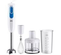 Braun Mixeur plongeant MultiQuick 2 MQ20.236M – 600W, EasyTwist, 2 vitesses, hachoir 500ml, blanc