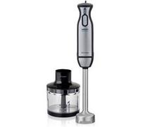 Pied Mixeur HAEGER Extreme Chopper - 1000W, 2 Vitesses + Turbo, Lame en TITANIUM Noir et Acier Inoxydable G